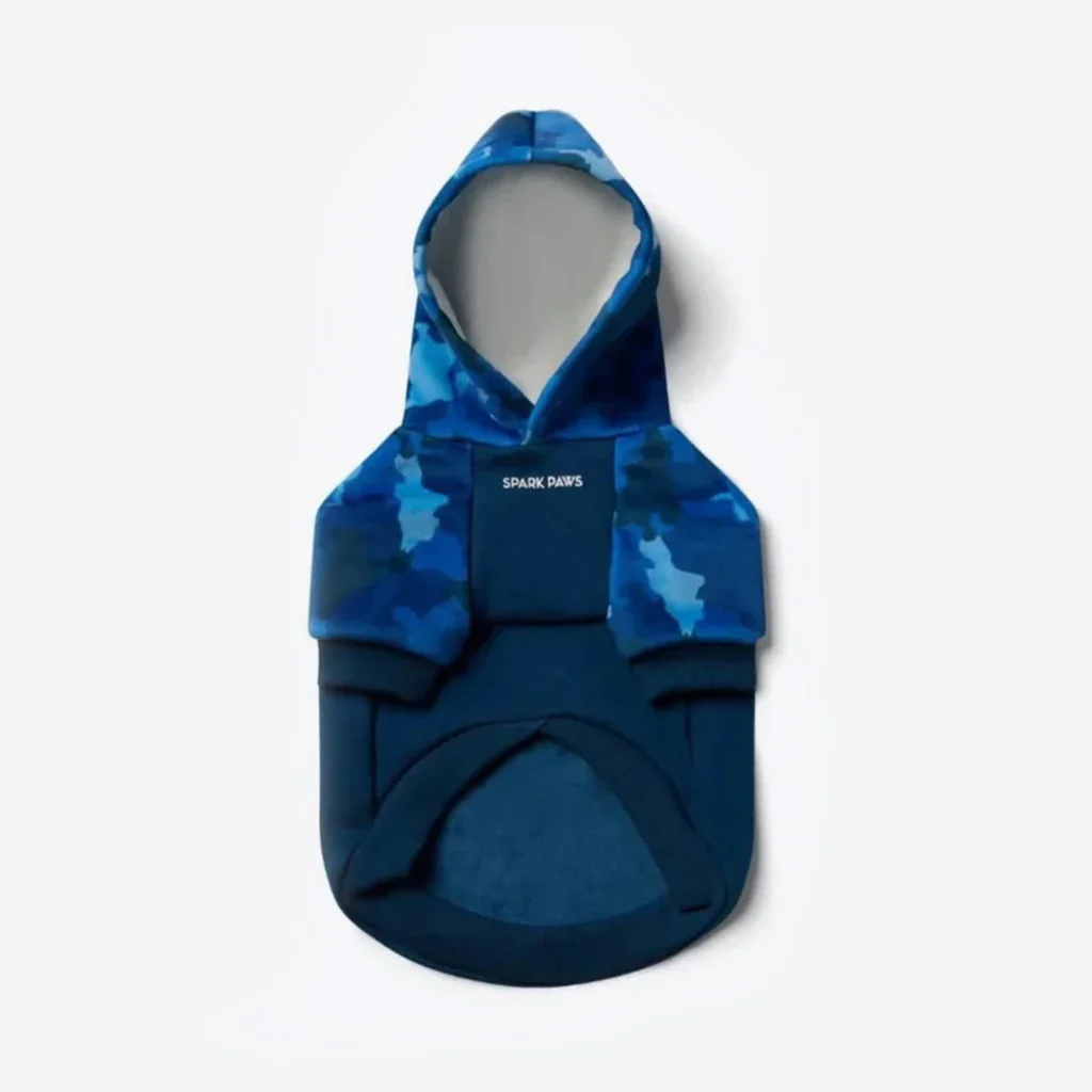 Blue Camo Dog Hoodie - Image 9