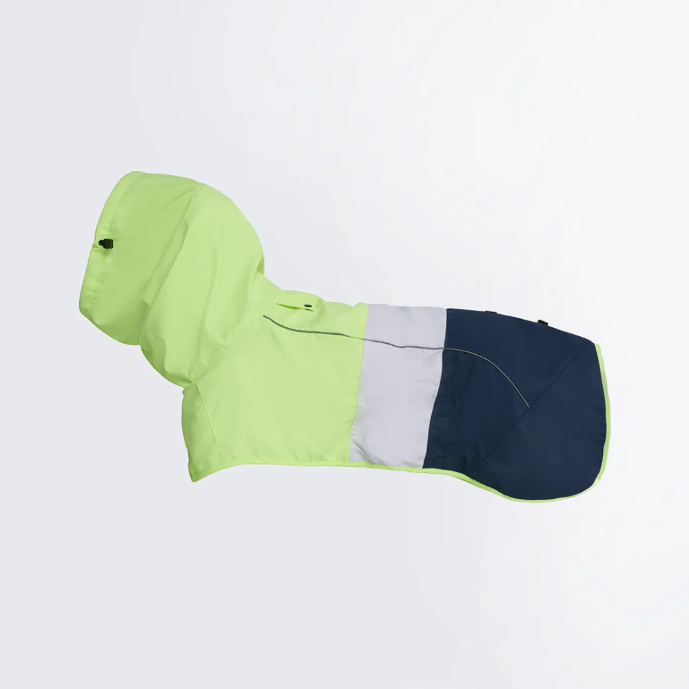 Breatheshield™ Dog Raincoat  - Lime White Navy - Image 6