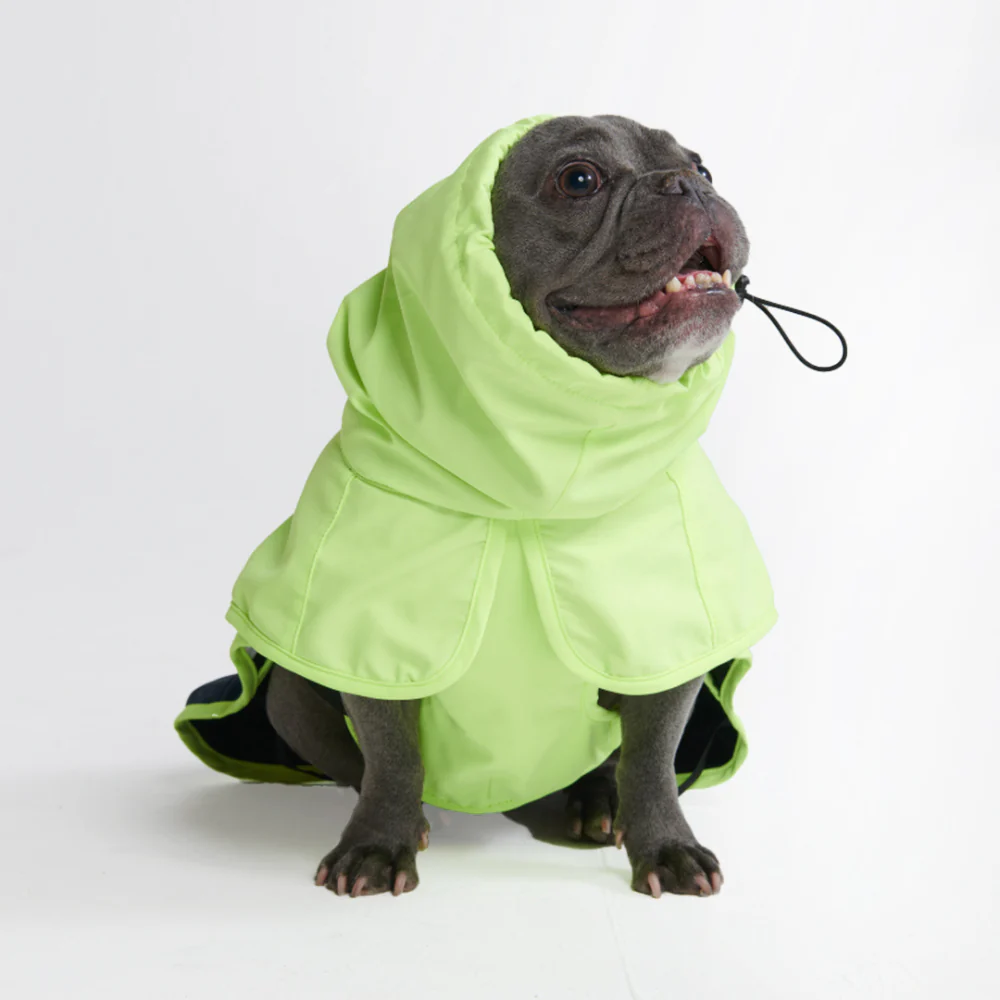Breatheshield™ Dog Raincoat  - Lime White Navy - Image 8