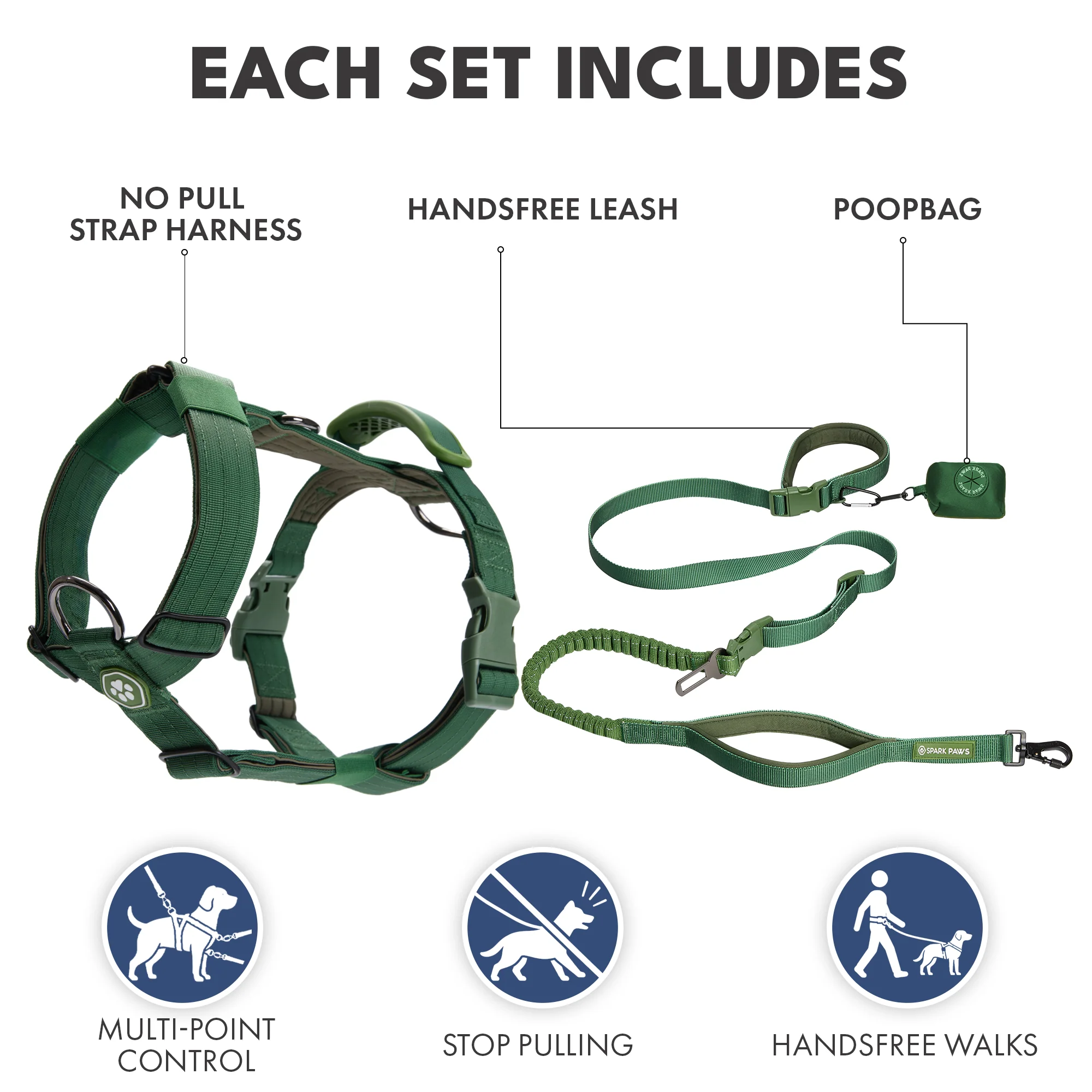 Comfort Control No-Pull Dog Harness and Multipurpose Leash Sets - Image 15