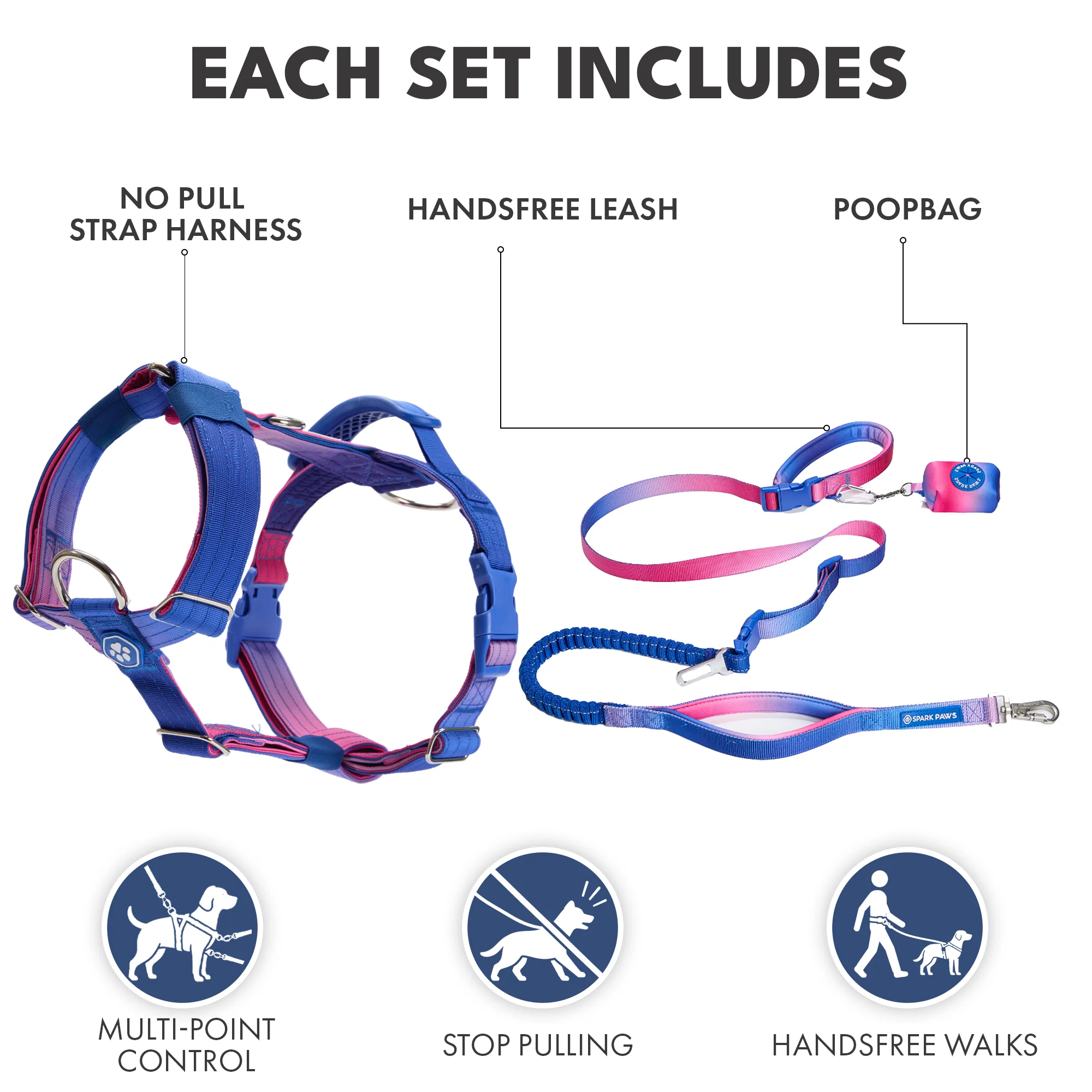 Comfort Control No-Pull Dog Harness and Multipurpose Leash Sets - Image 39