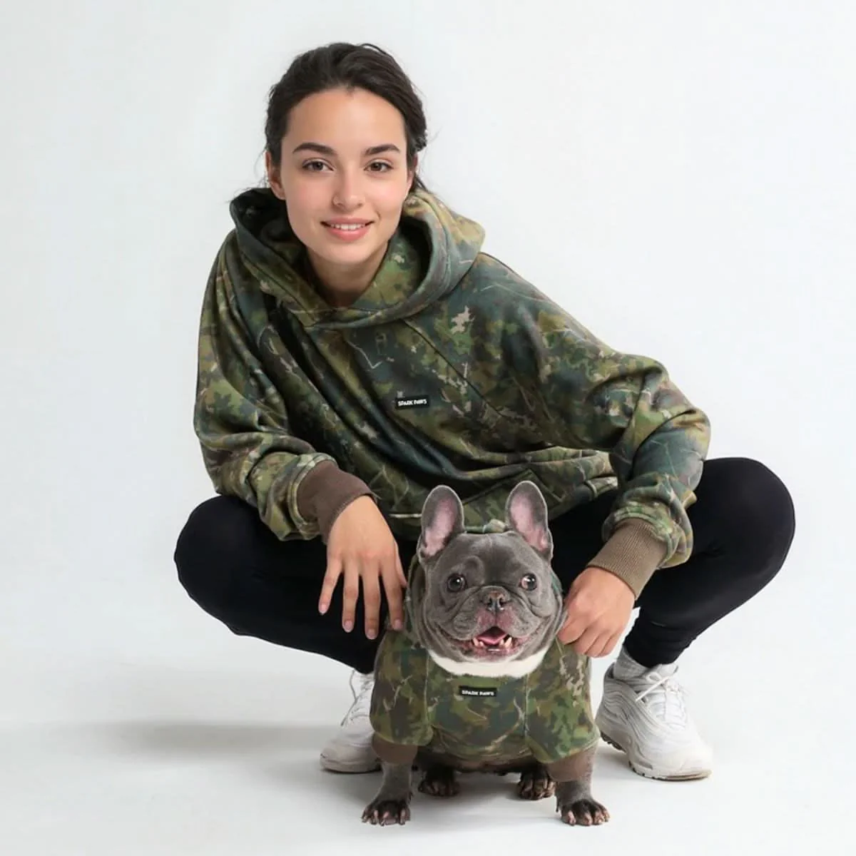 Concrete Wood Dog Hoodie - Moss - Image 6