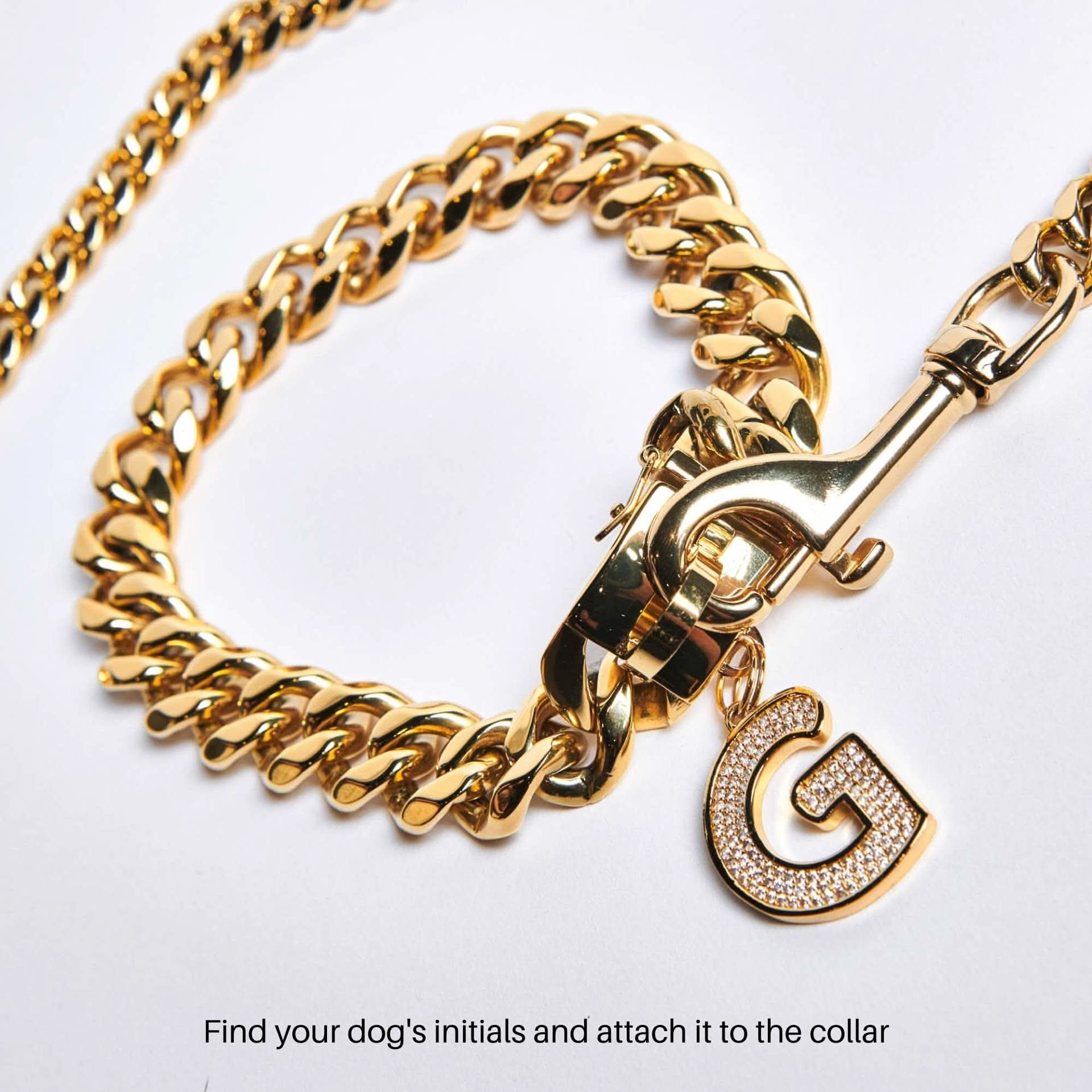 Gold Chain Dog Collar 20mm - Image 3