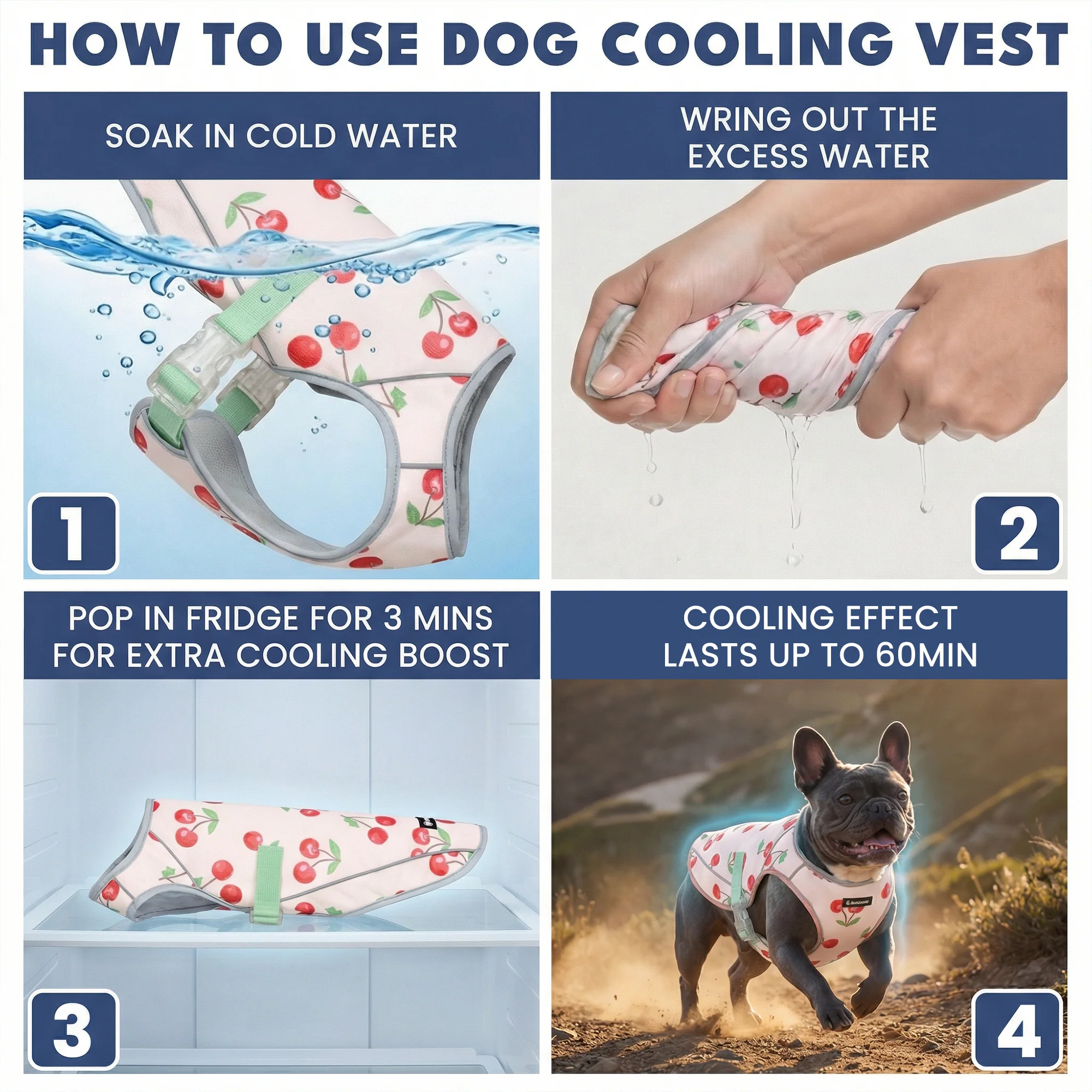 Dog Cooling Vest (2-pack) - Cherries & Popsicles - Image 3