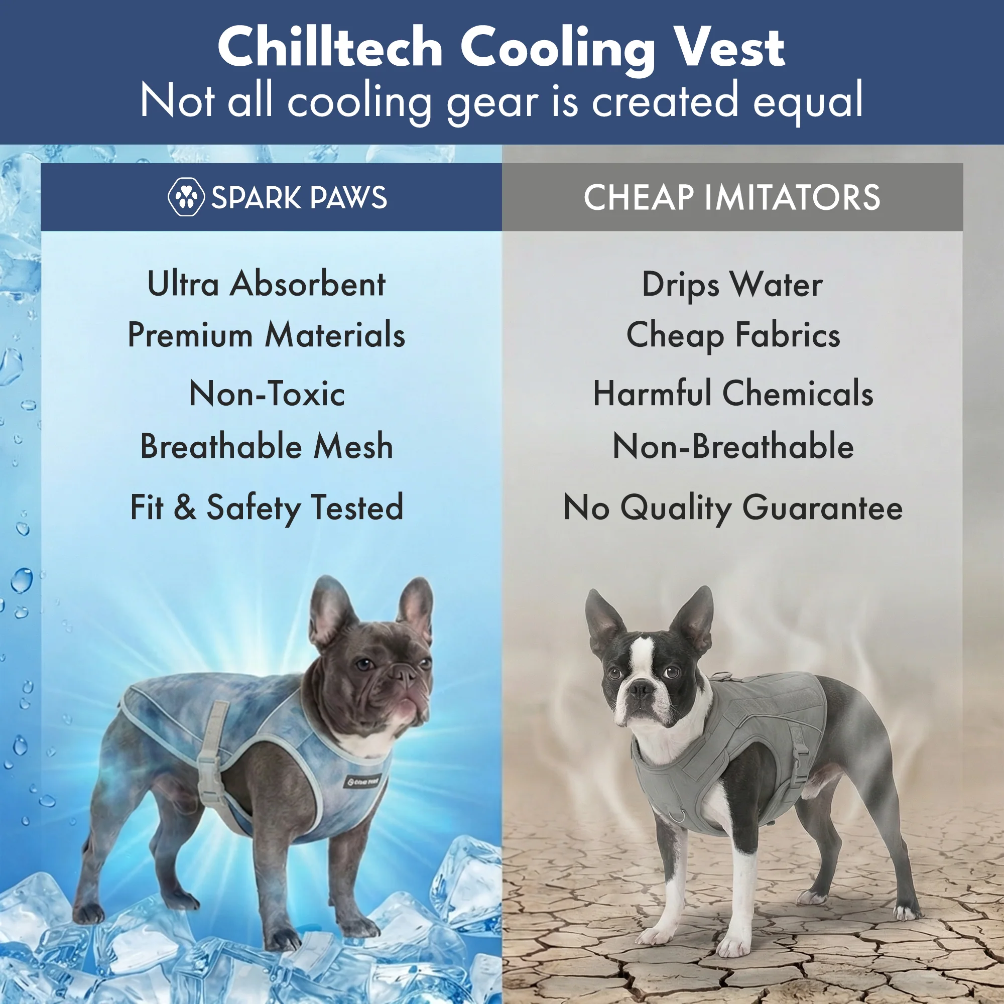 Dog Cooling Vest - Ice Blue - Image 9