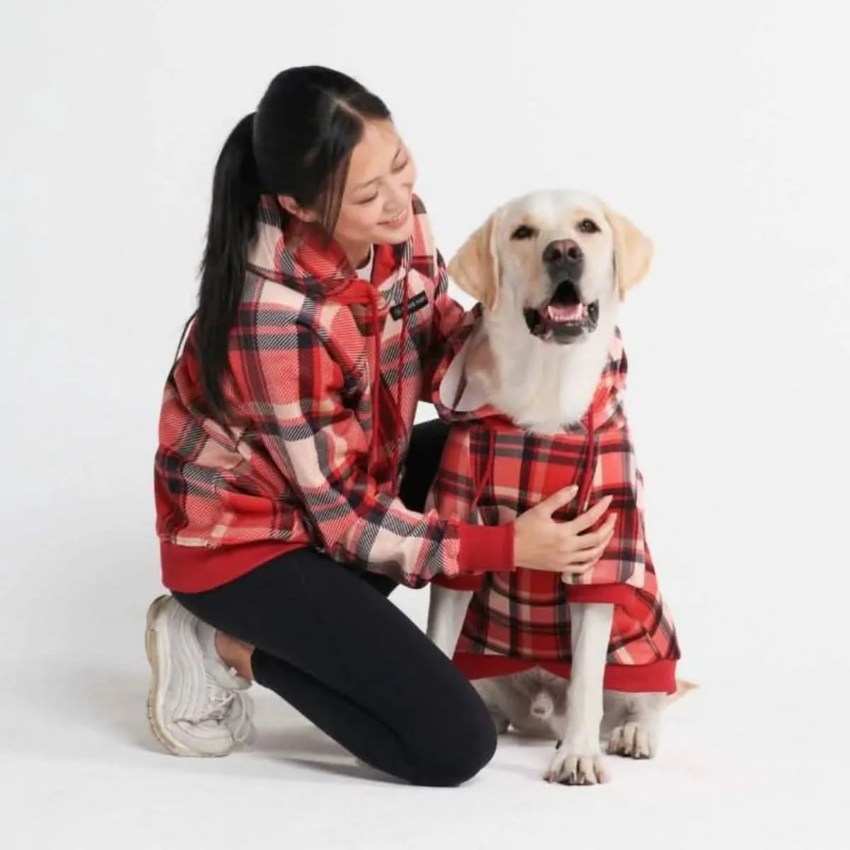 Red Plaid Dog Hoodie - Image 11