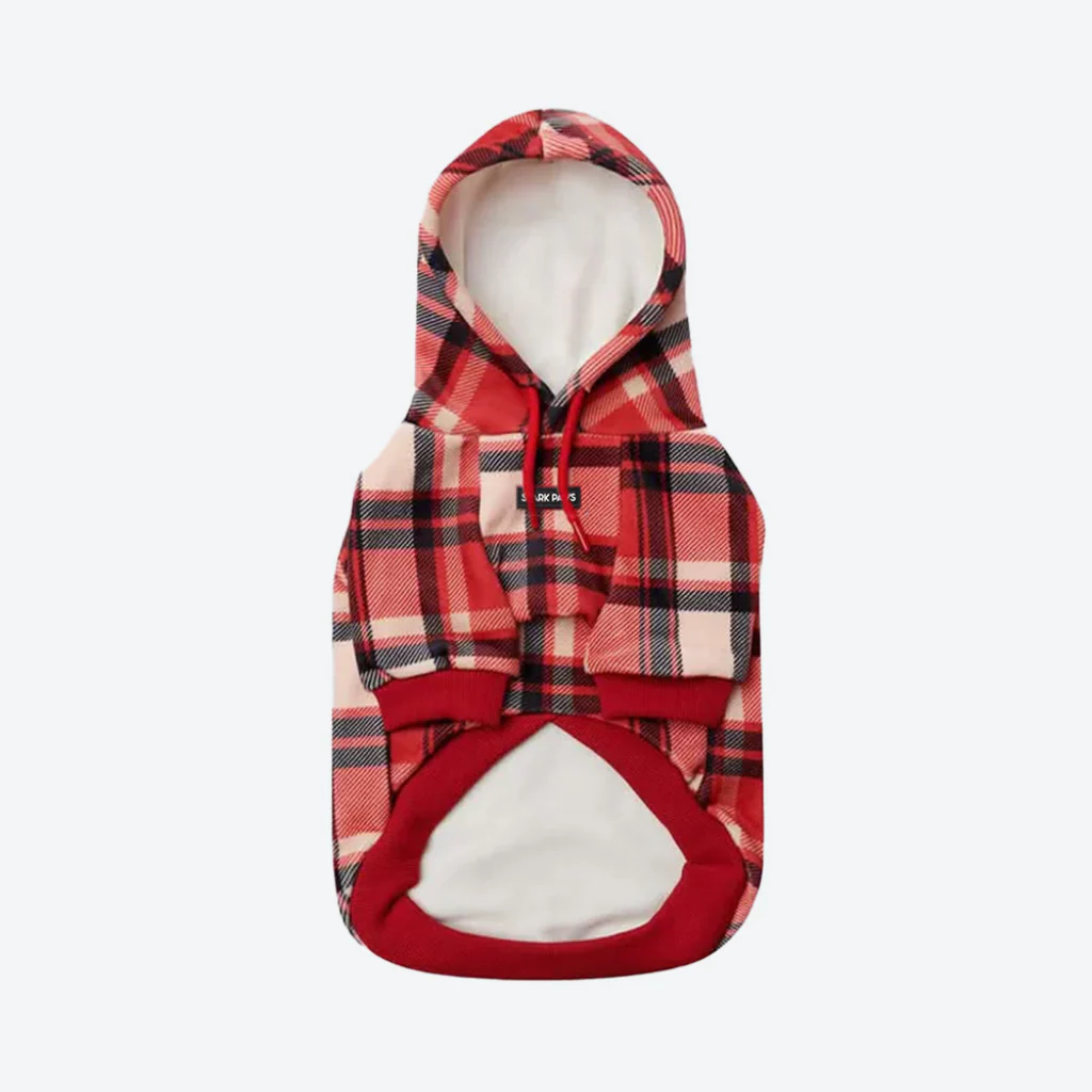 Red Plaid Dog Hoodie - Image 7
