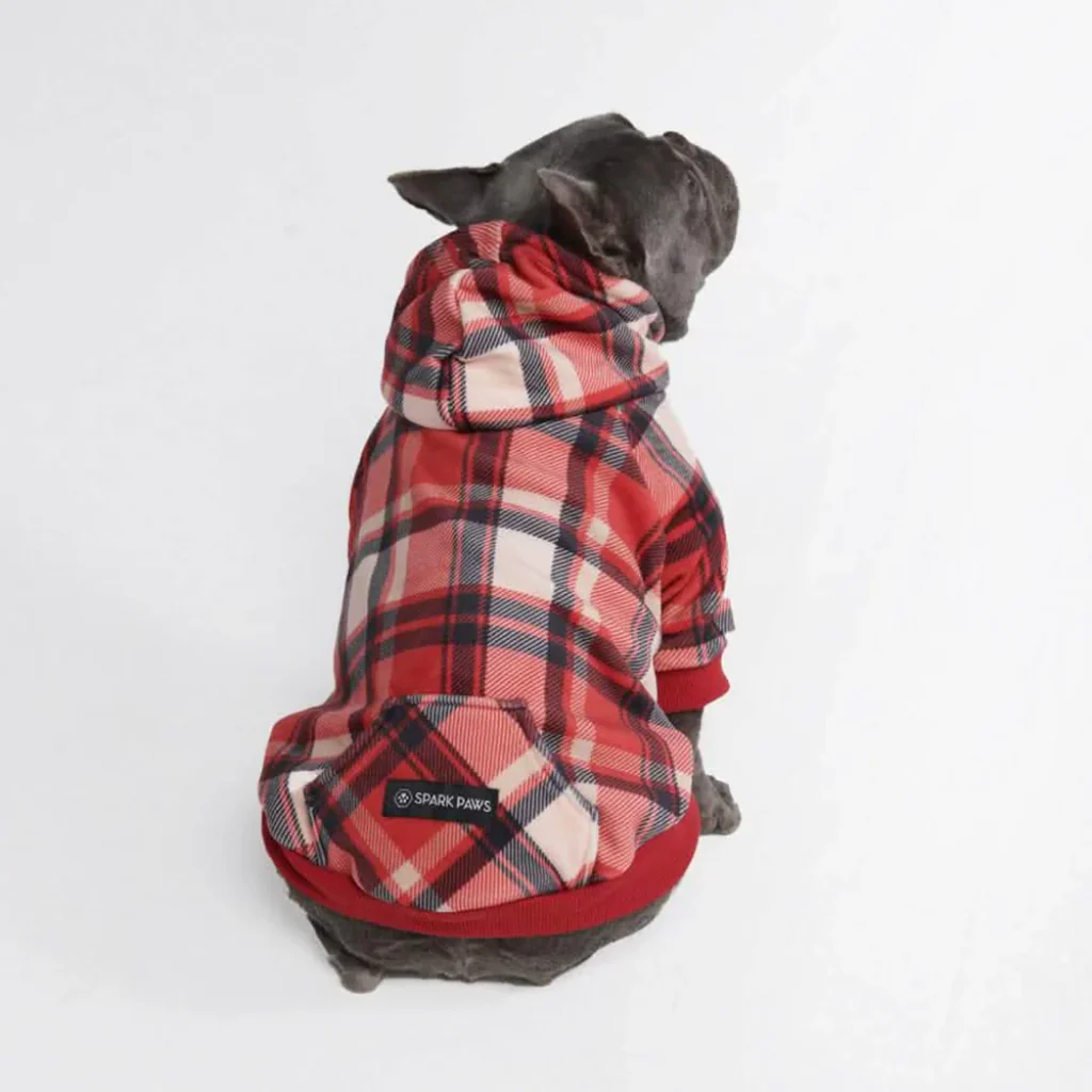 Red Plaid Dog Hoodie - Image 9
