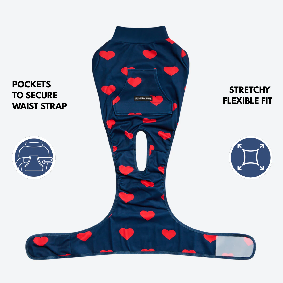 Dog Surgical Suit - Hearts - Image 9