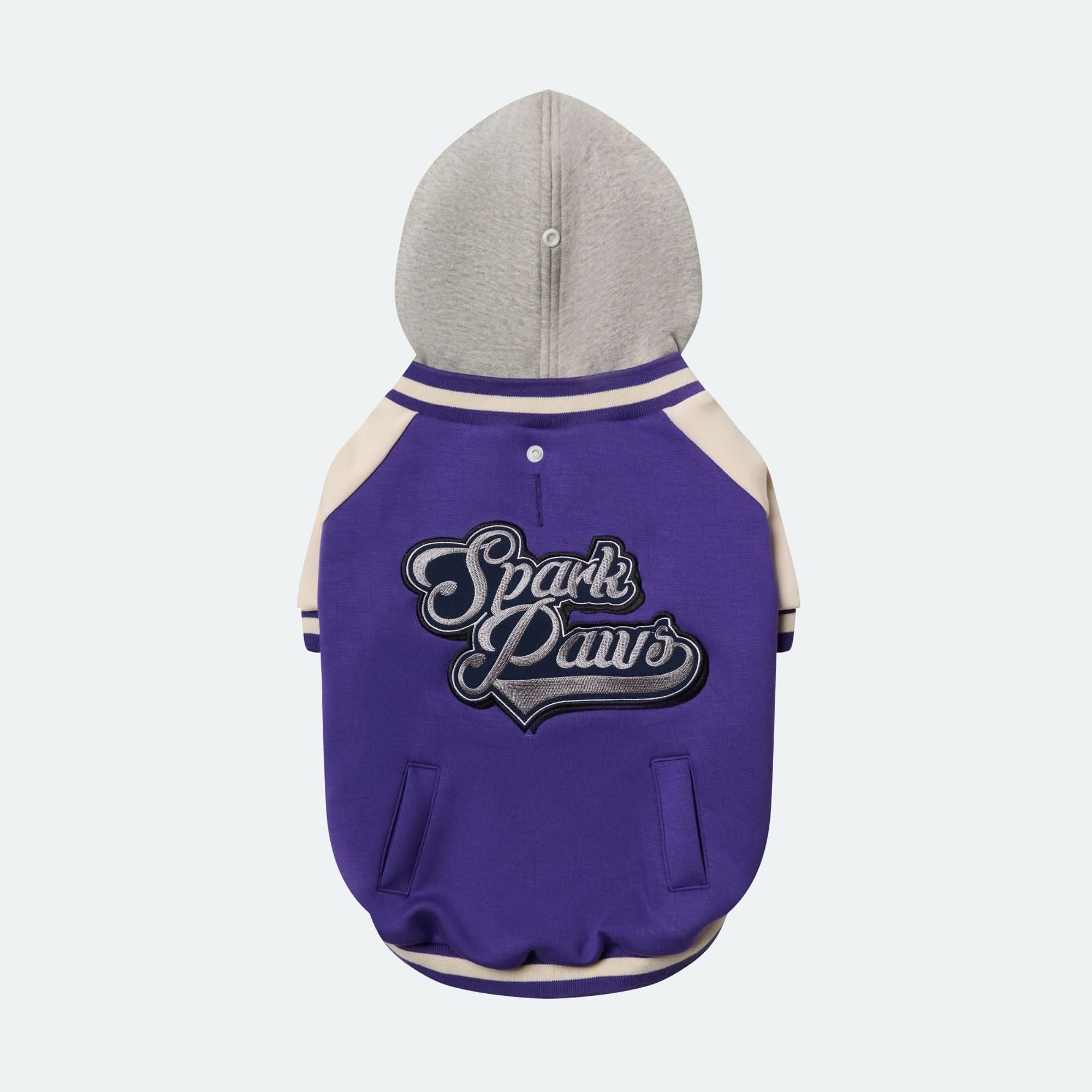 Dog Varsity Jacket - Purple - Image 4