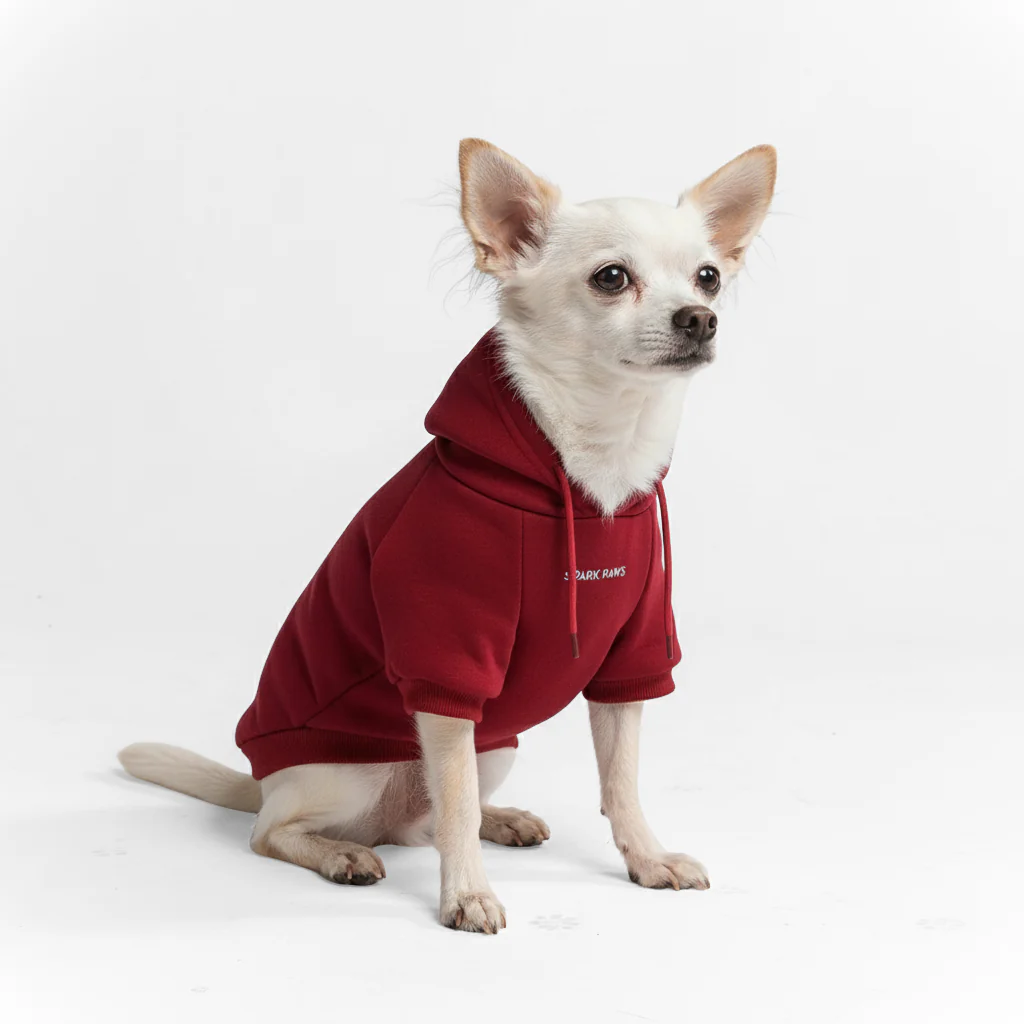 Essential Dog Hoodie - Burgundy - Image 3