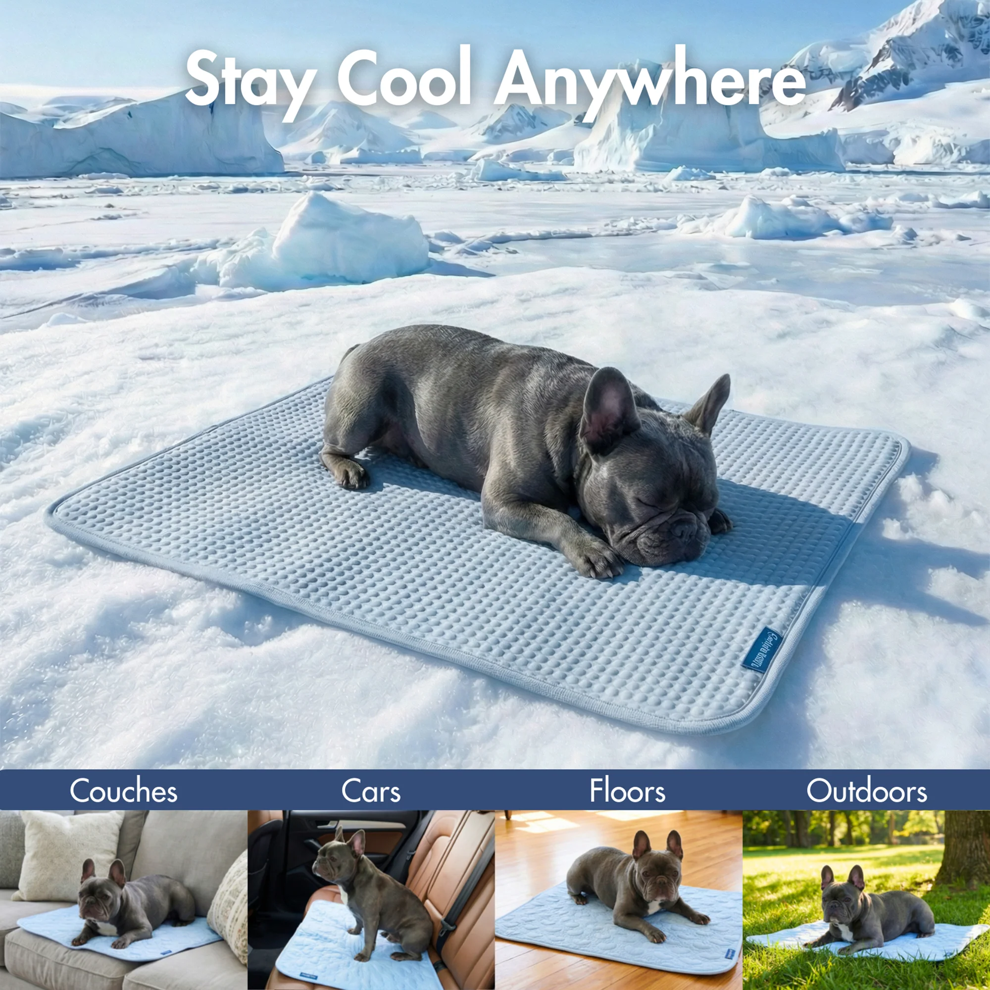 Frostcore™ Cooling Mat (2-pack) - Ash Blue & Waffle Blue - Image 6