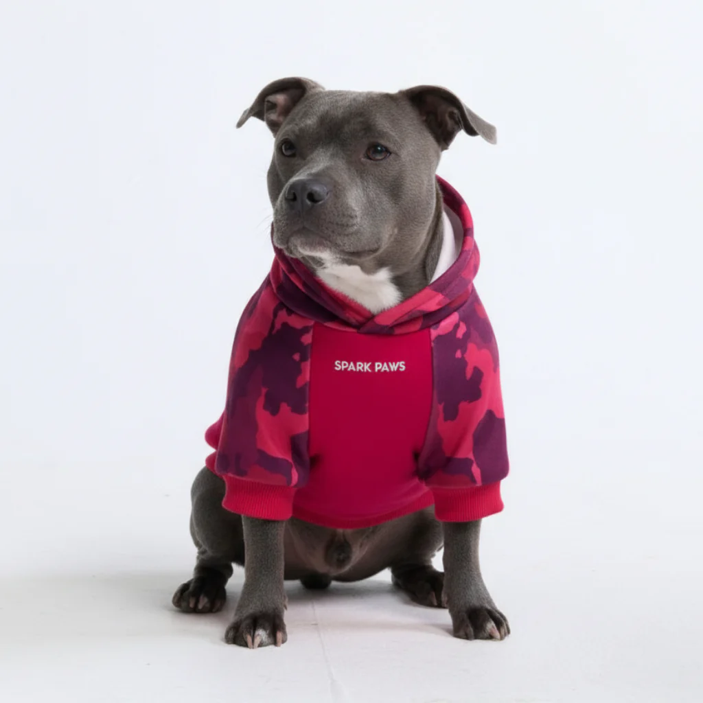 Fuchsia Camo Dog Hoodie - Image 6