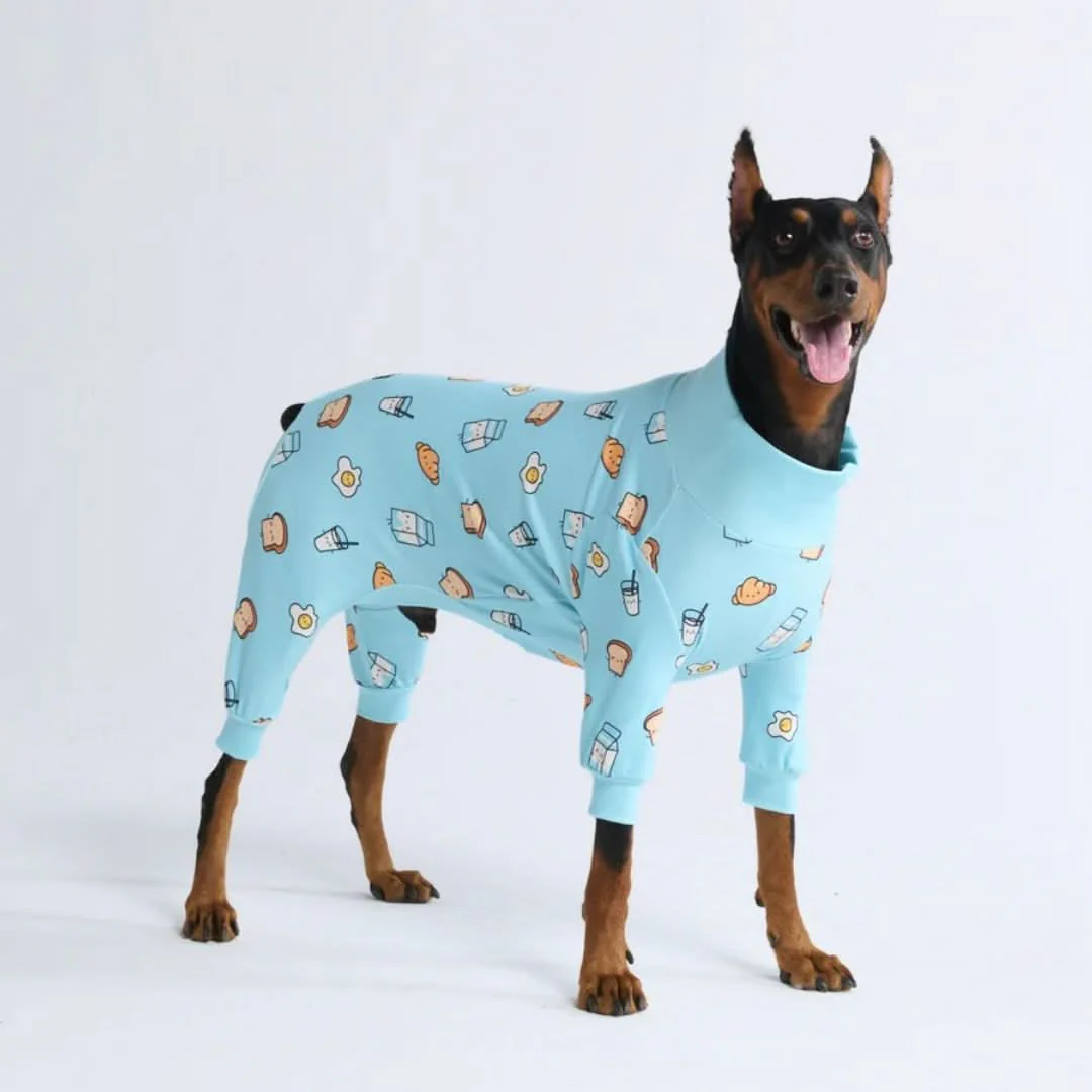 Human Pajama Pants - Breakfast Blue - Image 4