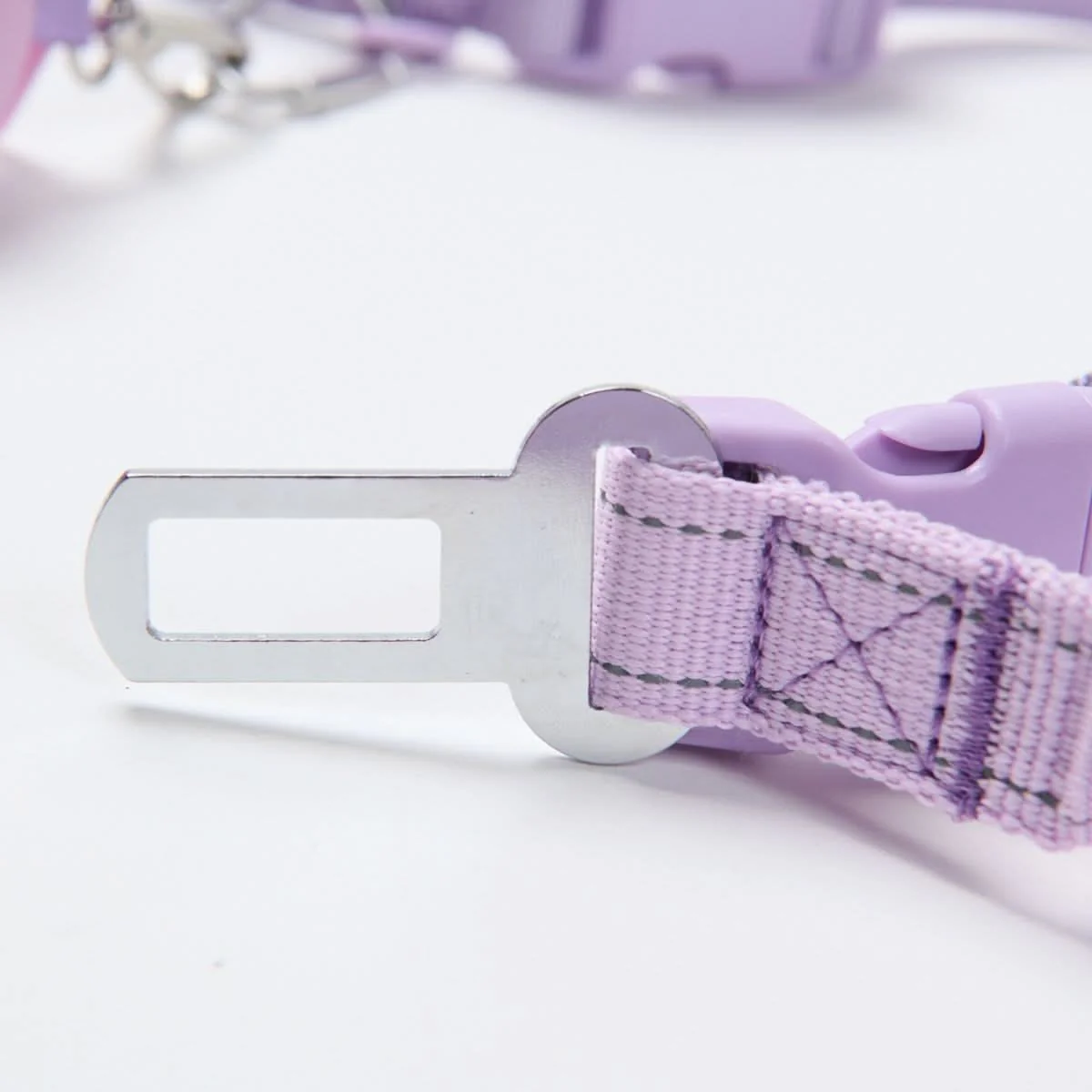 Multipurpose Seatbelt Handsfree Leash & Poop Bag Holder Set - Lilac - Image 5