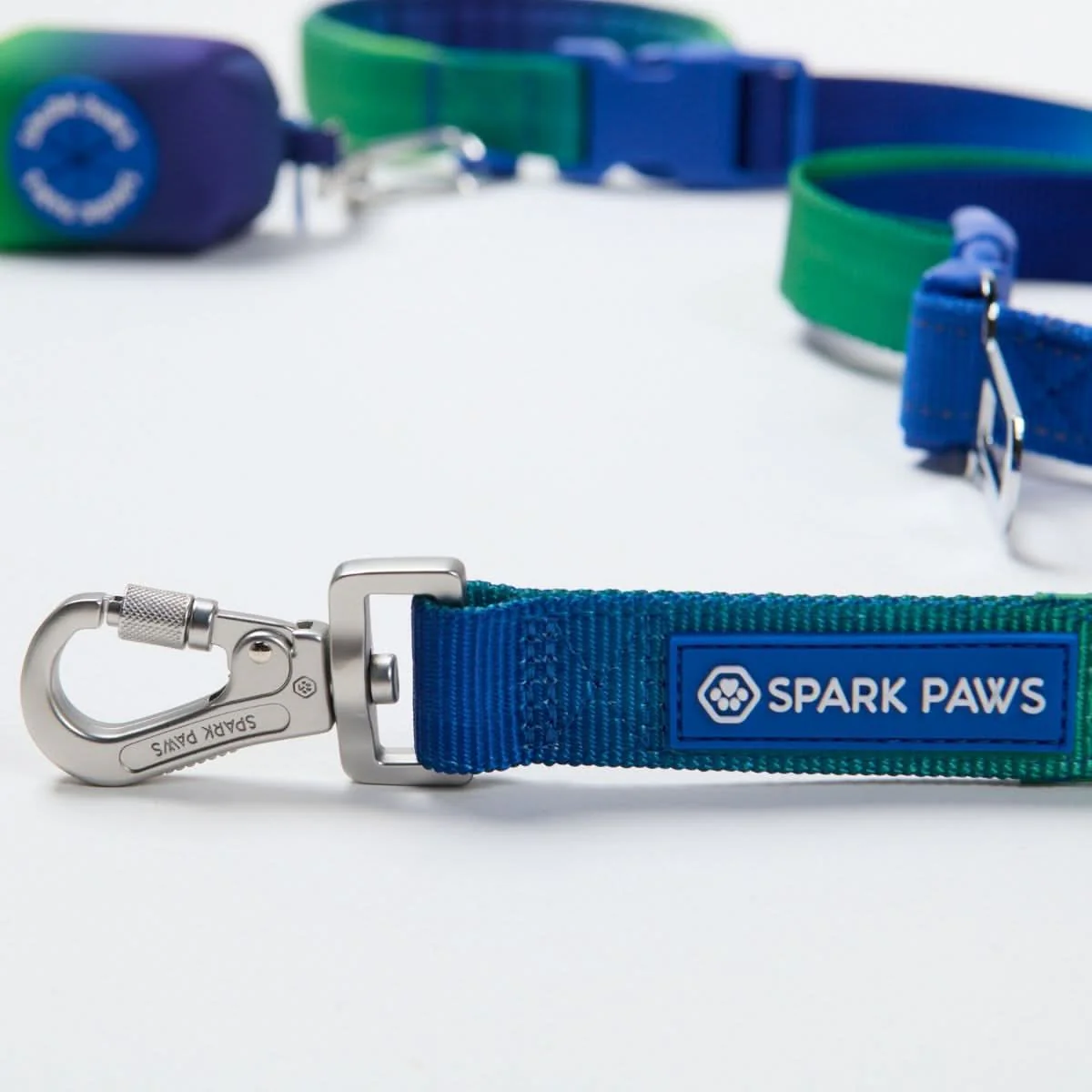 Multipurpose Seatbelt Handsfree Leash & Poop Bag Holder Set - Lime Wave - Image 6