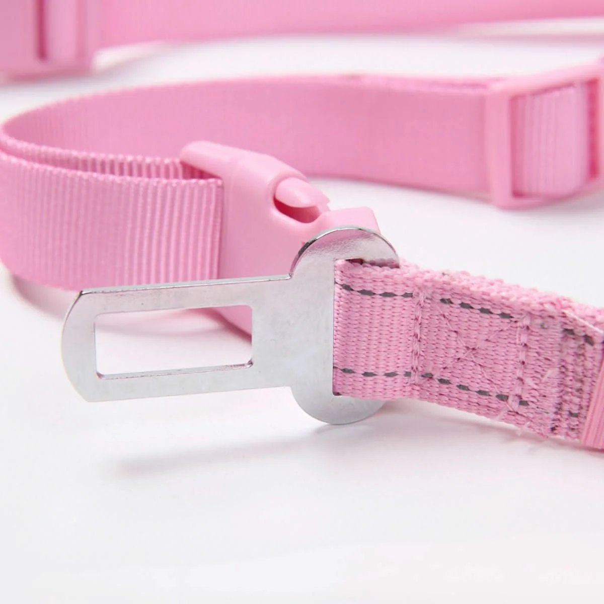 Multipurpose Seatbelt Handsfree Leash & Poop Bag Holder Set - Pink - Image 5