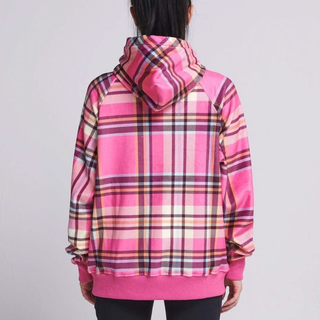 Pink Plaid Human Hoodie - Image 5