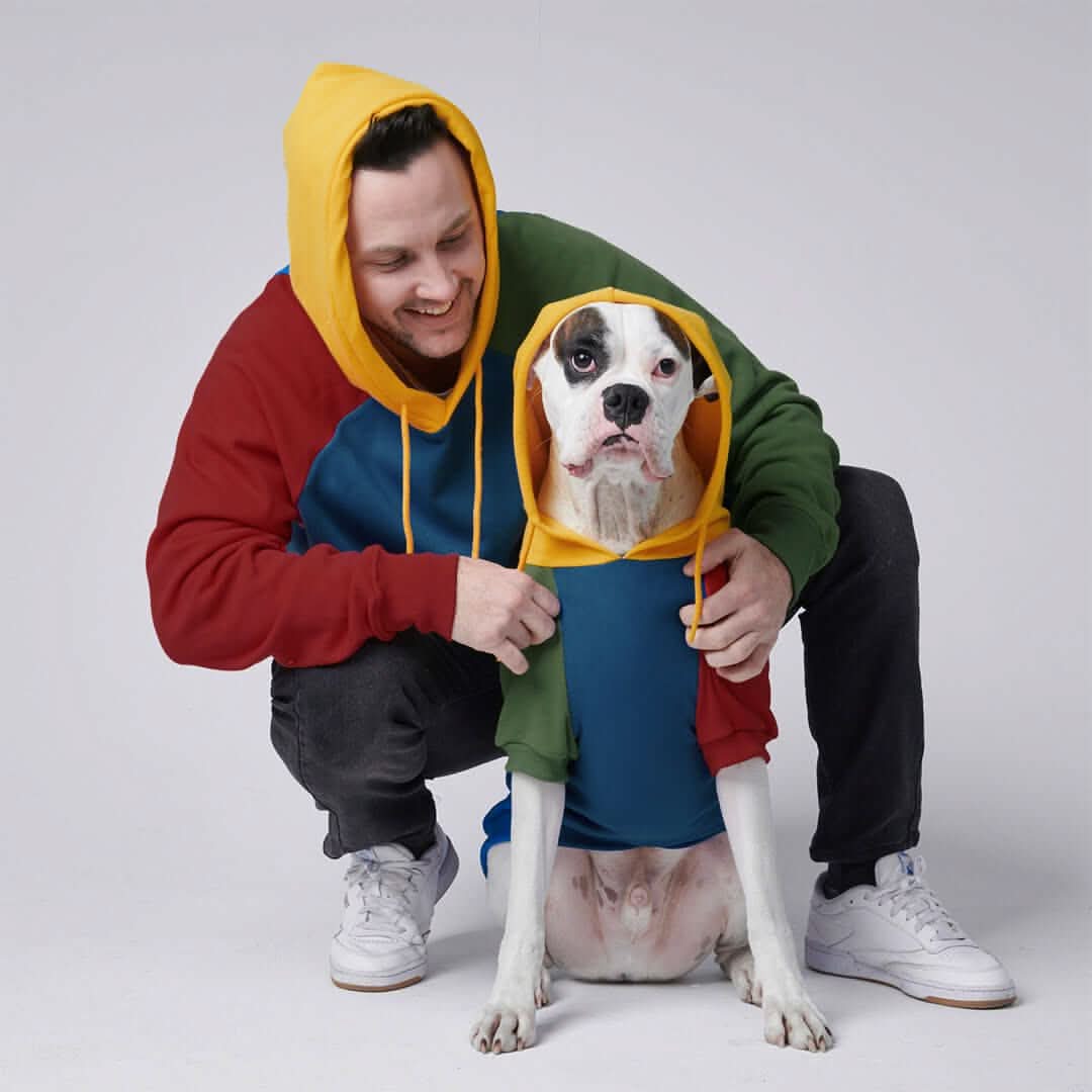 Color Block Human Hoodies - Image 10