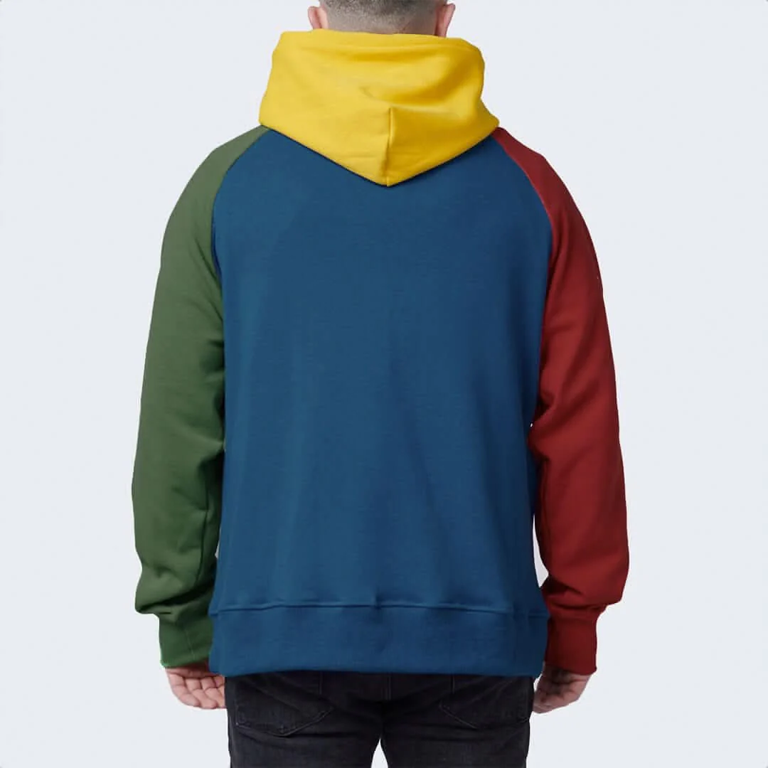 Color Block Human Hoodies - Image 12