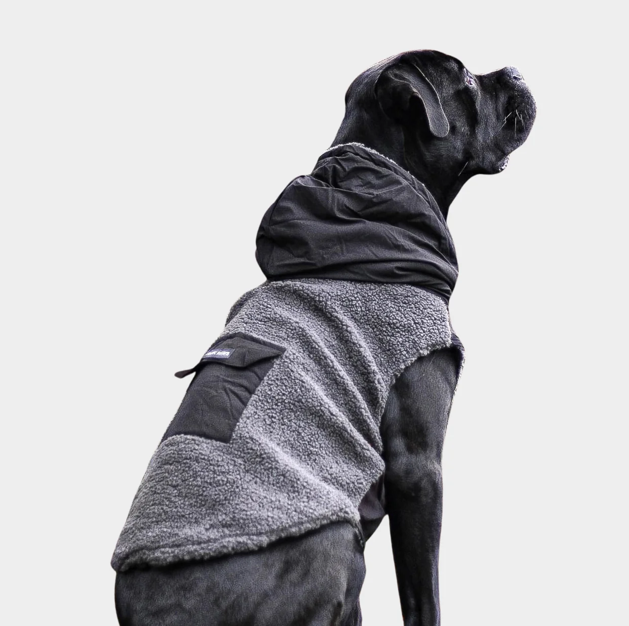 Reversible Sherpa Jacket - Grey and Black - Image 4