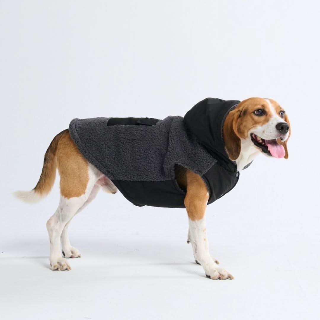 Reversible Sherpa Jacket - Grey and Black - Image 5