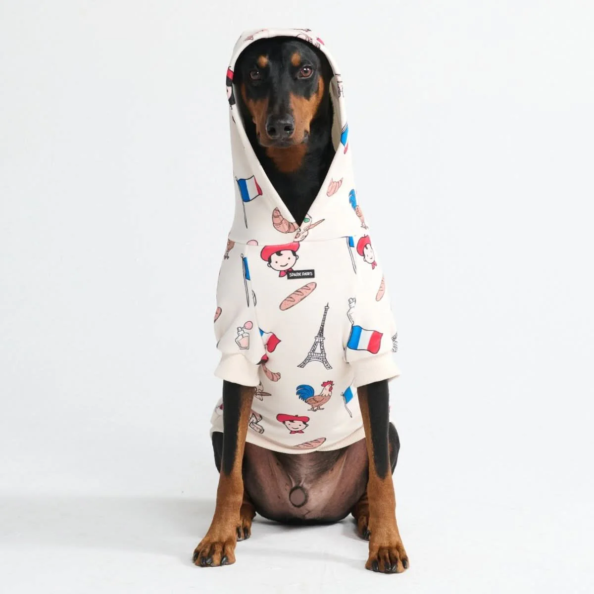 The France Dog Hoodie - Beige - Image 8