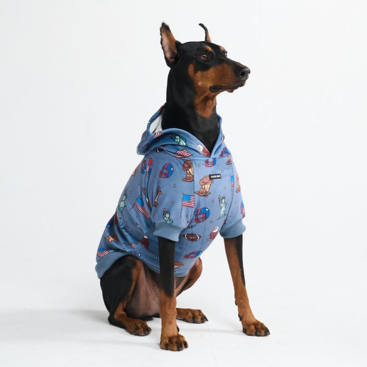 The USA Dog Hoodie - Blue - Image 5
