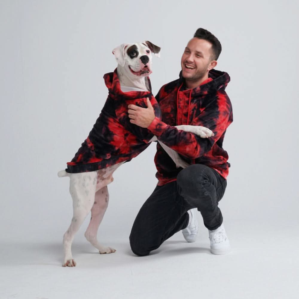 Velvet Human Hoodie - Red & Black - Image 3