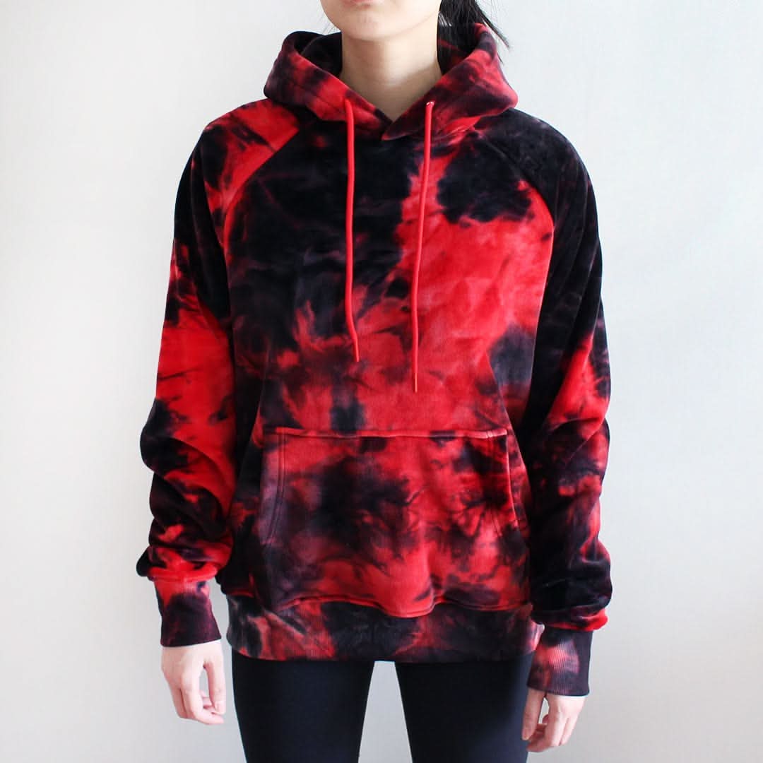 Velvet Human Hoodie - Red & Black - Image 4