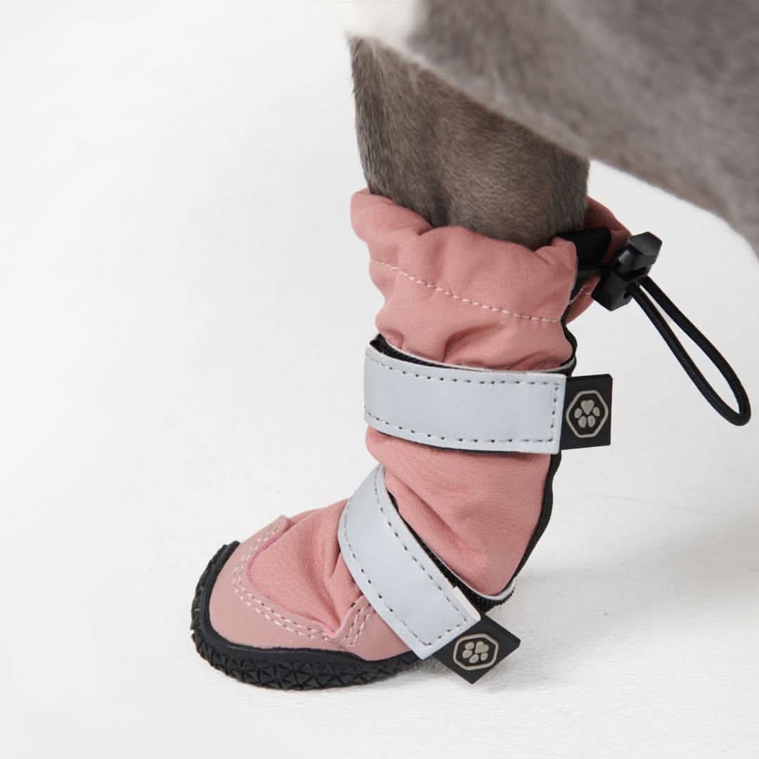 Dog Rainboots, Waterproof Dog Shoes - Pink - Image 4