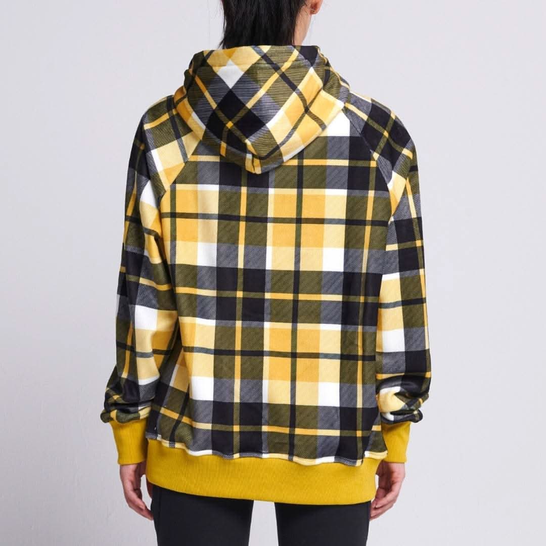 Yellow Plaid Human Hoodie - Image 3
